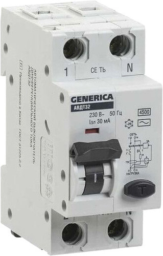 Выключатель автоматический Generica АВДТ 32 С20 MAD25-5-020-C-30