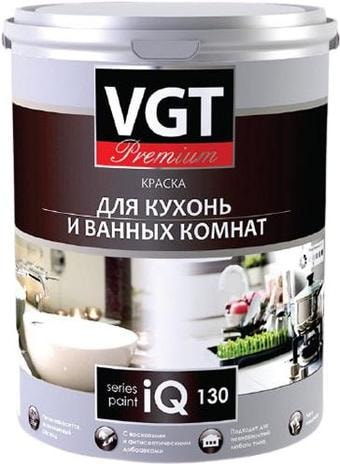 Краска VGT Premium для кухни и ванной комнаты IQ130 База А 0.8 л (белый)