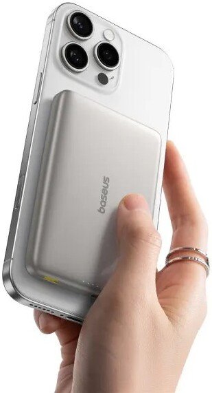 Внешний аккумулятор Baseus PicoGo AM41 Ultra-Slim Qi2 Magnetic Power Bank 10000mAh (титановый)