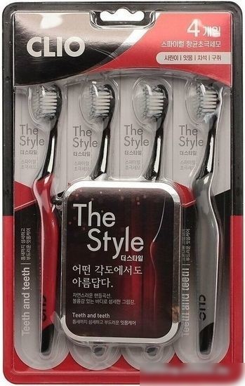 Набор зубных щеток CLIO The Style White Ultra Soft Care Toothbrush (4 шт)