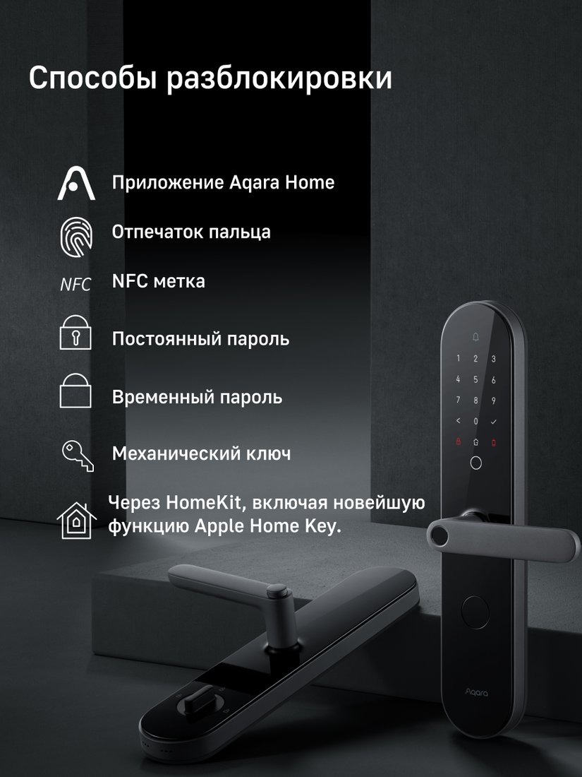 Дверной замок Aqara N100 Zigbee ZNMS16LM + M1S Gen 2 HM1S-G02 (международная версия)