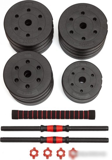 Набор гантелей с грифом для штанги VictoryFit VF-DC400 2x20 кг