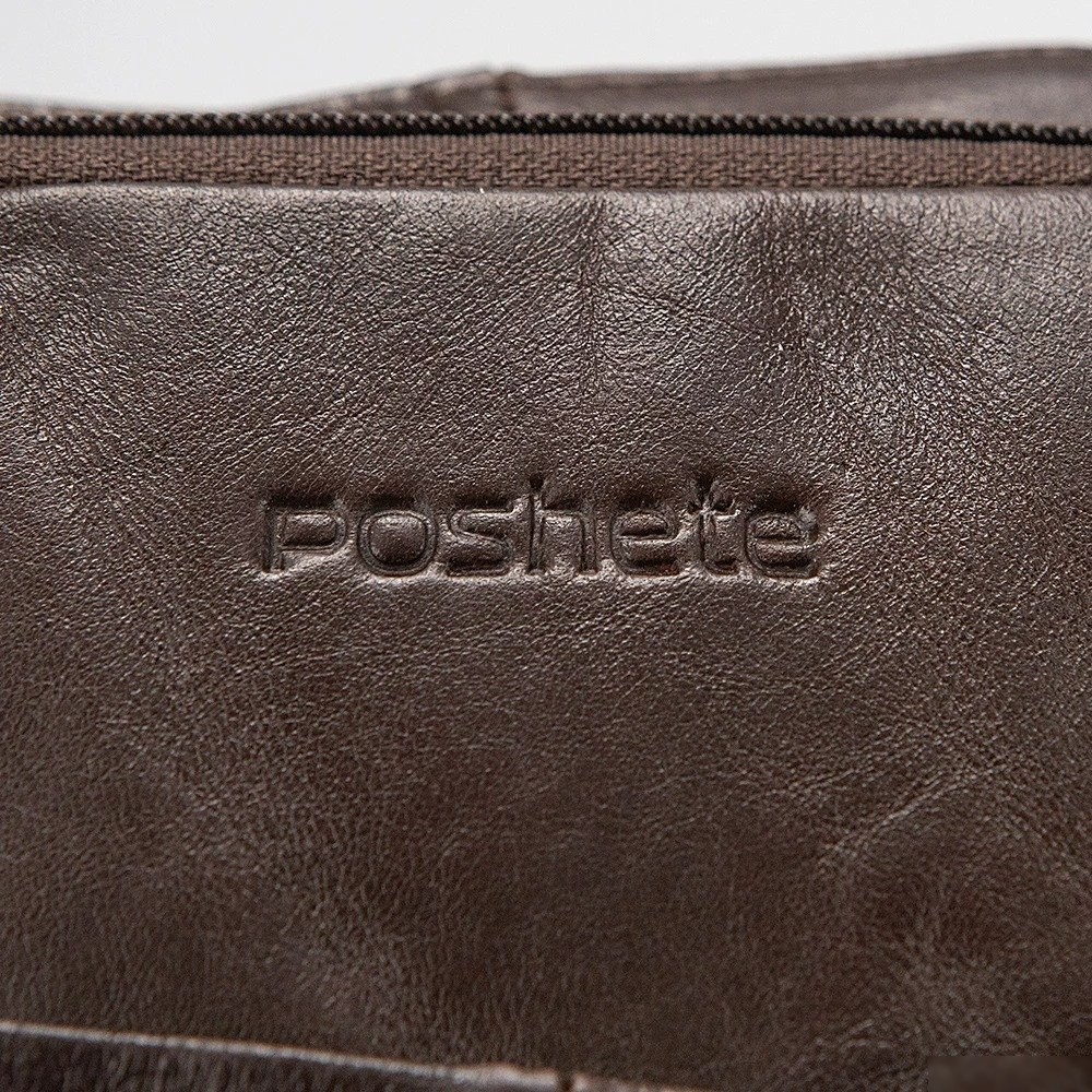 Мужская сумка Poshete 252-22333-2-BRW (коричневый)