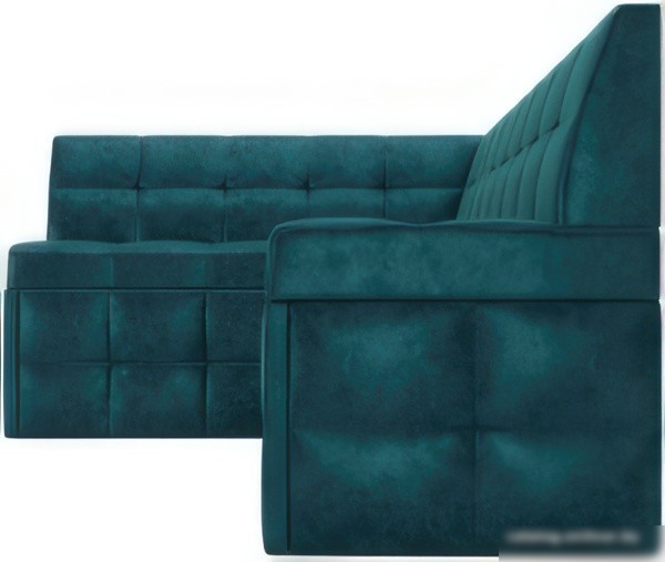 Угловой диван Мебель-АРС Атлантис левый 190x84x120 (сине-зеленый Star Velvet 43 Black Green)