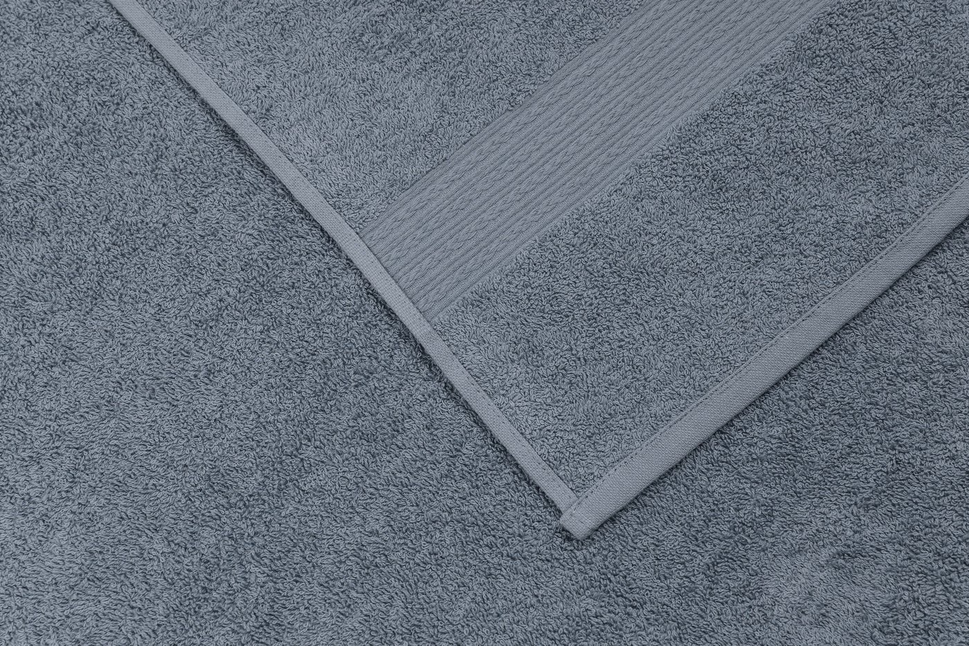 Полотенце Ituma Махровое 50x90 430г БТК90 (серый, с бордюром)