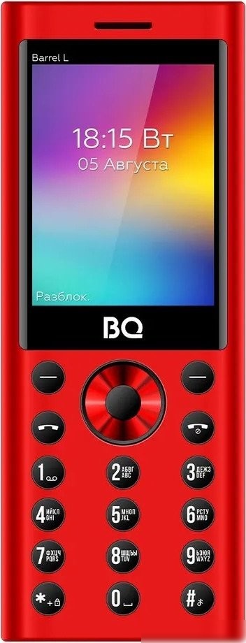 Кнопочный телефон BQ BQ-2458 Barrel L (красный)