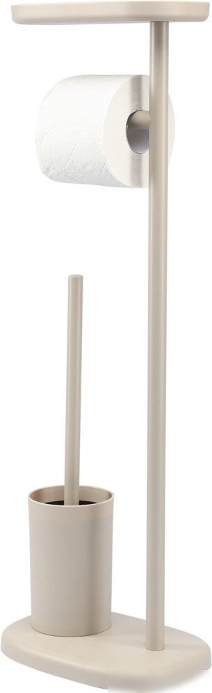 Держатель для туалетной бумаги и ершика Bergenson Bjorn Slim BB0000947 (светло-серый)