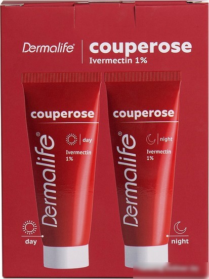 Подарочный набор Dermalife Couperose Гель дневной+Крем ночной (75 мл+75 мл)