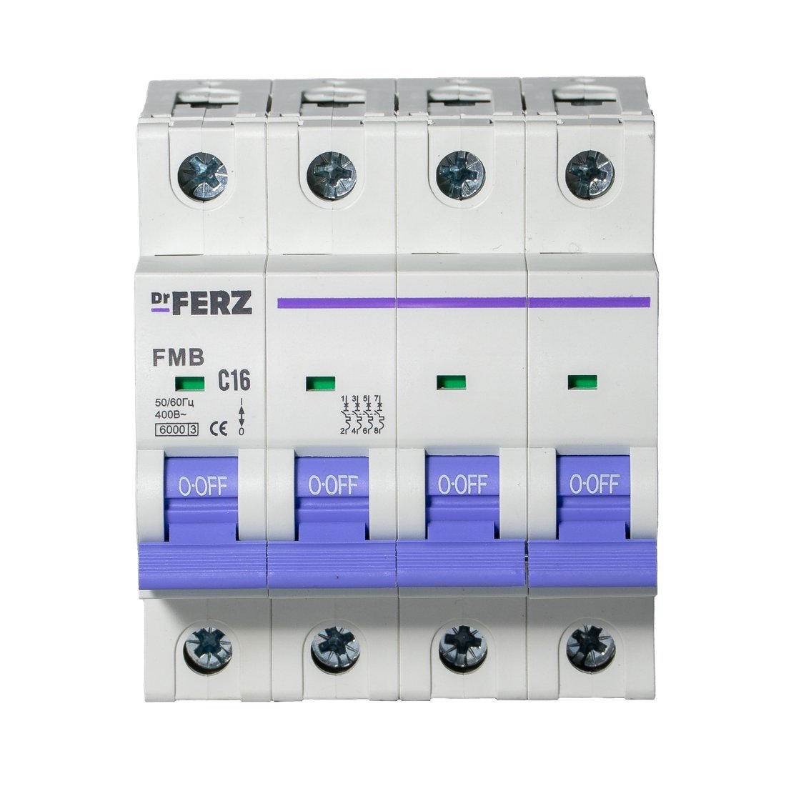 Выключатель автоматический Dr.Ferz FMB-C 6kA 4P 16 C 21100098FERZ