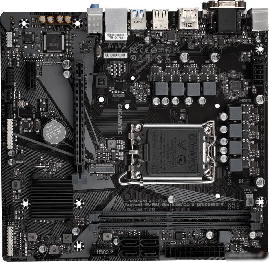 Материнская плата Gigabyte H610M S2H V2 DDR4 (rev. 1.0)