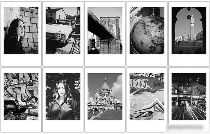 Картридж для моментальной фотографии Fujifilm Instax Mini Monochrome (10 шт.)