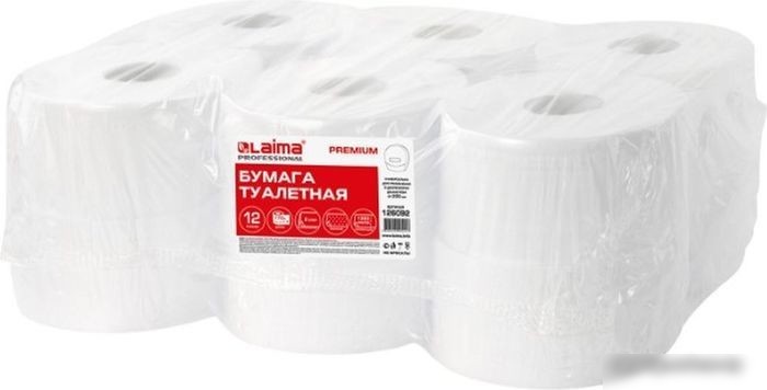 Туалетная бумага Laima Premium 126092 (12 шт, белый)