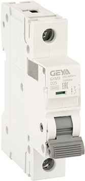 Выключатель автоматический GEYA GYM9 1P 25А D 6кА GYM91P25D