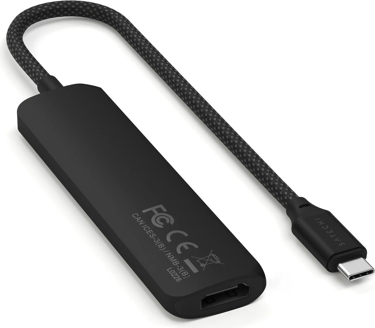 Док-станция Satechi 4-in-1 USB-C Slim Multiport Adapter 4K ST-P4SK (черный)