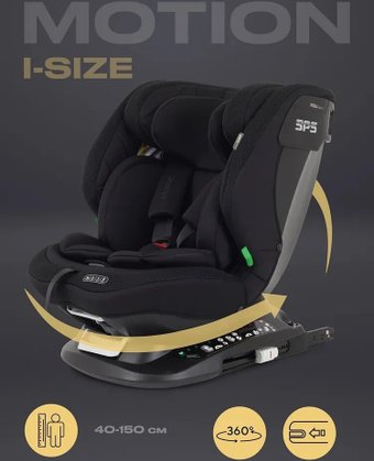 Детское автокресло MOWbaby Motion isofix UB616 (черный)