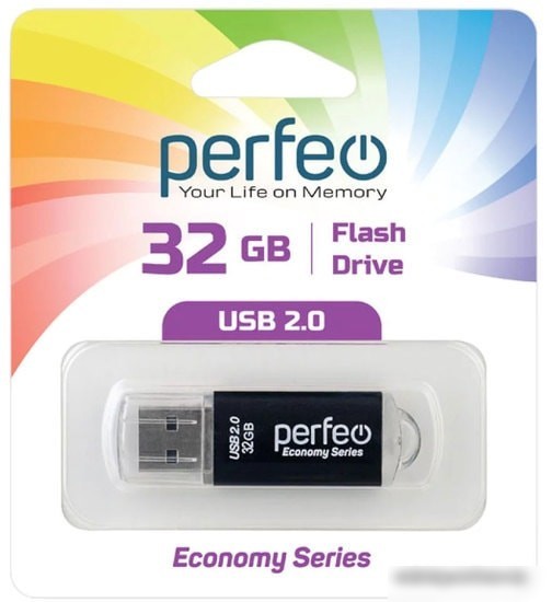 USB Flash Perfeo E01 32GB (черный)