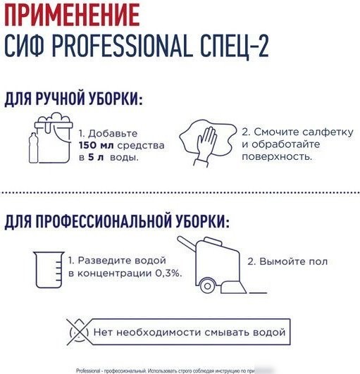 Средство для пола Cif Professional дезинфицирующее концентрированное (1 л)
