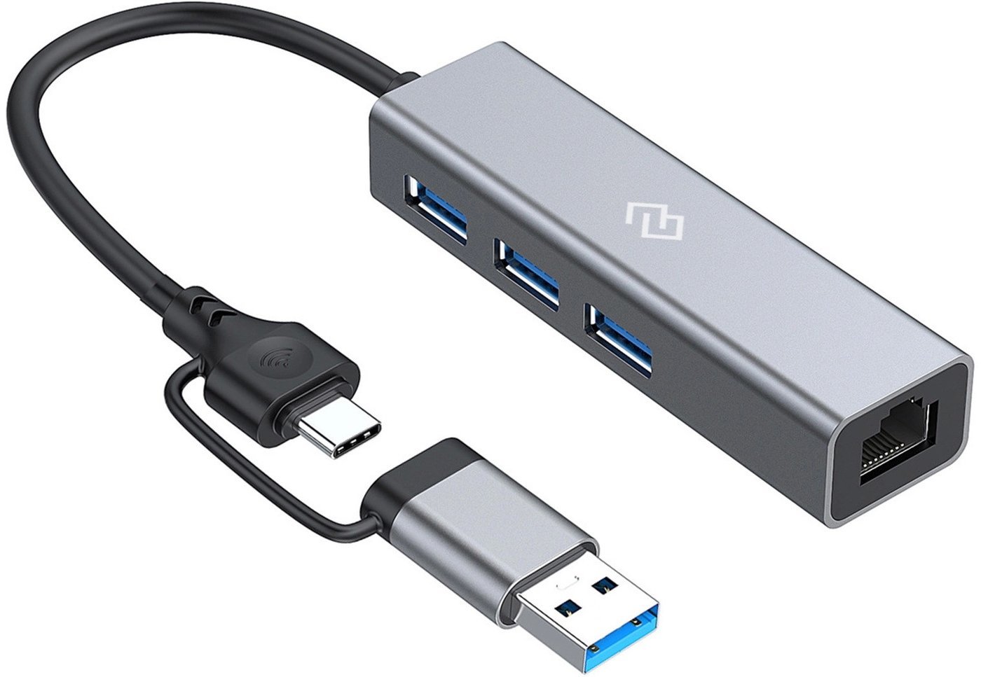 USB-хаб Digma DHUB-LAN-4port
