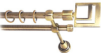 Карниз для штор Lm Decor Квадро 179 2р гладкий (антик, 3.6м)