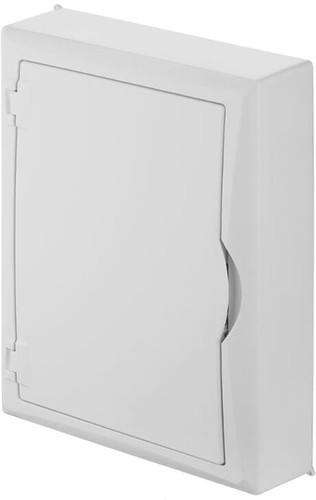 Бокс пластиковый Elektro-Plast Eco Box мультимед, TS35+1x МП перф.118x270mm, белая пласт. дверь, белый RAL9003, 434x354x105mm, IP40