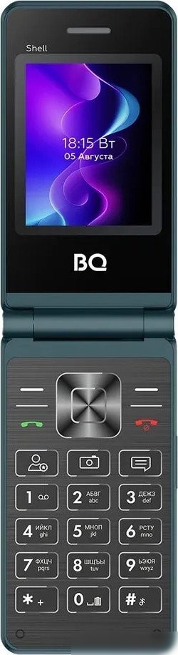 Кнопочный телефон BQ BQ-2411 Shell (бирюзовый)