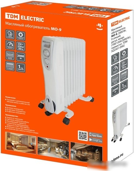 Масляный радиатор TDM Electric SQ2501-0902
