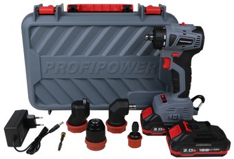 Дрель-шуруповерт Profipower MKBL-18BM (с 2-мя АКБ, кейс, сменные патроны)