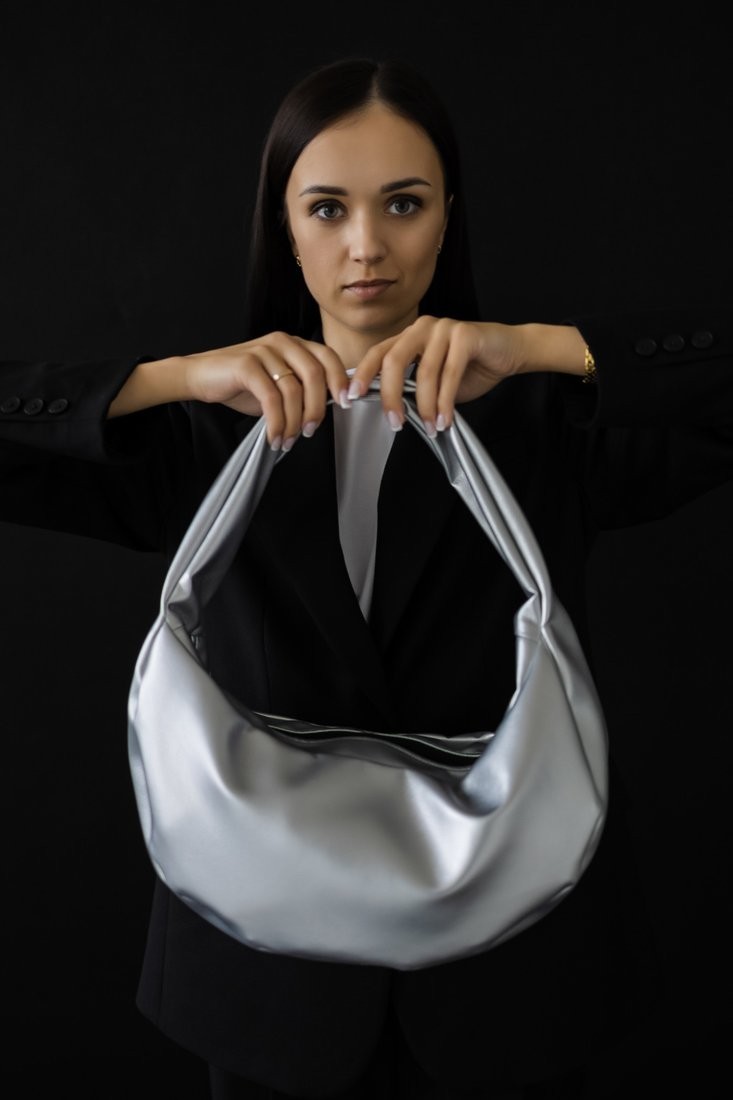 Женская сумка MT.style Hobo (серебристый)