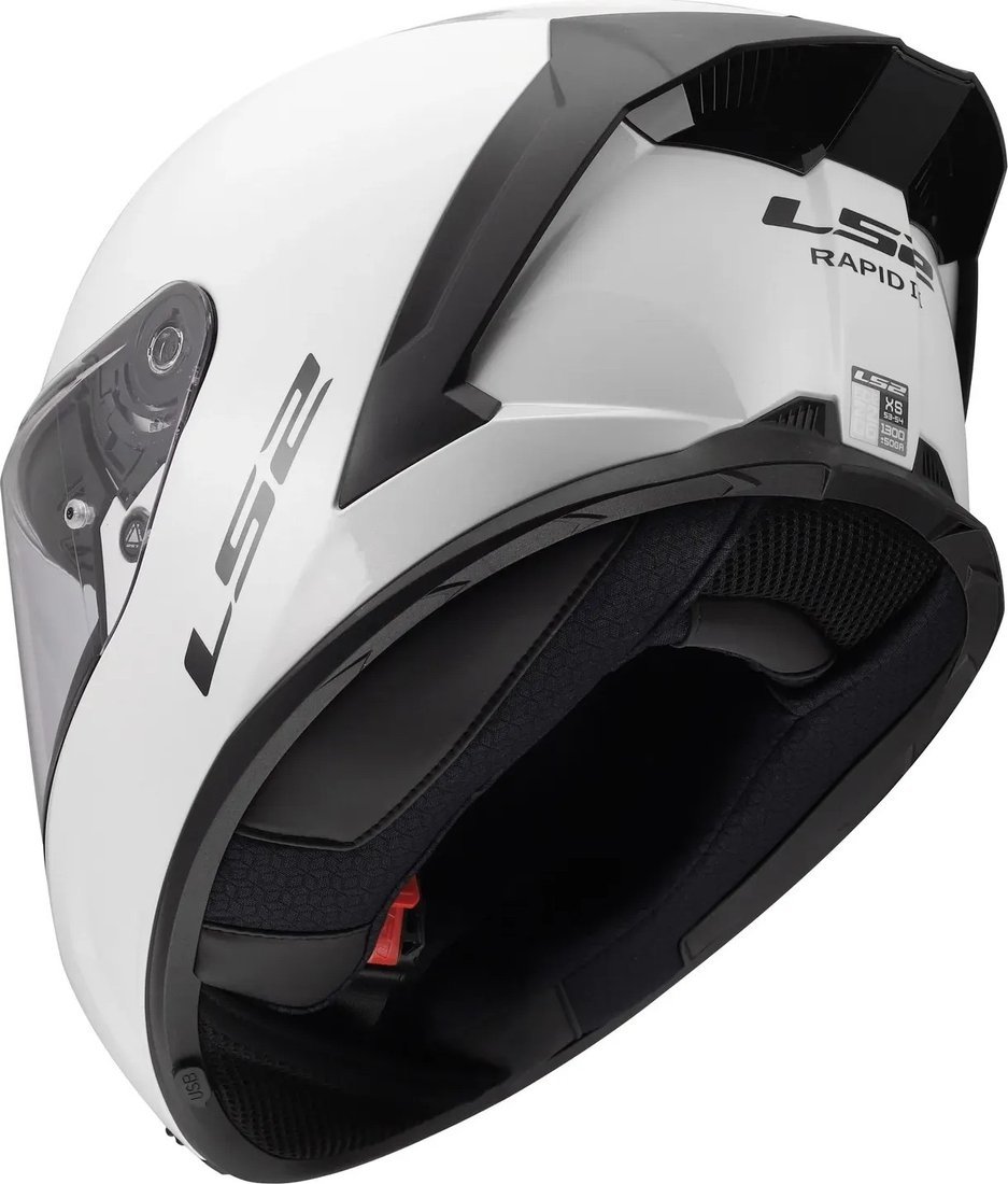 Мотошлем LS2 FF820 Rapid III Solid (L, белый глянцевый)