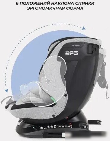 Детское автокресло MOWbaby Motion isofix UB616 (светло-серый)