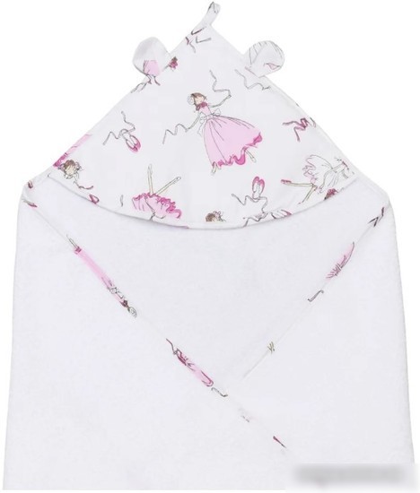 Полотенце с капюшоном Amarobaby Cute Love Амели AMARO-54CL-AB (белый)