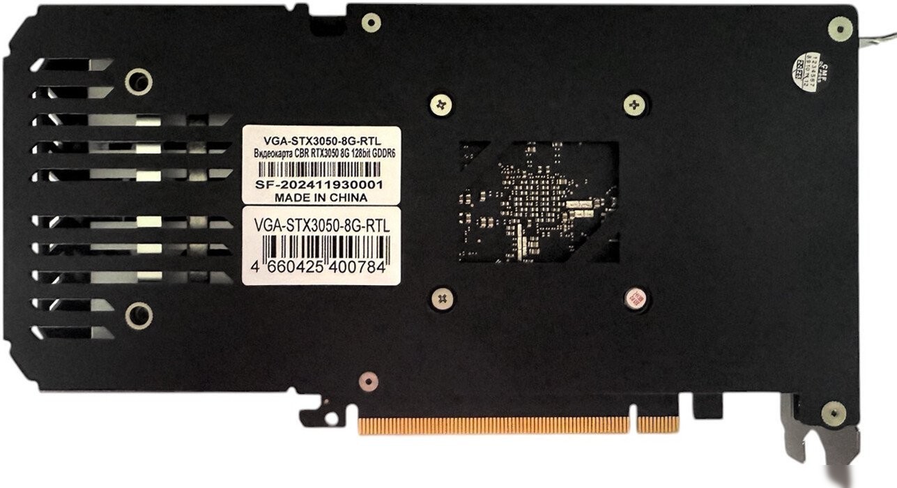 Видеокарта CBR GeForce RTX 3050 8GB GDDR6 VGA-STX3050-8G-RTL-4VO