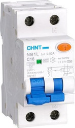 Дифференциальный автомат Chint NB1L 10kA 1P+N C32A 30mA AC х-ка C 2М 203110