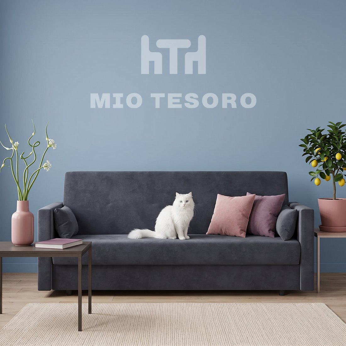 Диван Mio Tesoro Номан (велюр, графит)