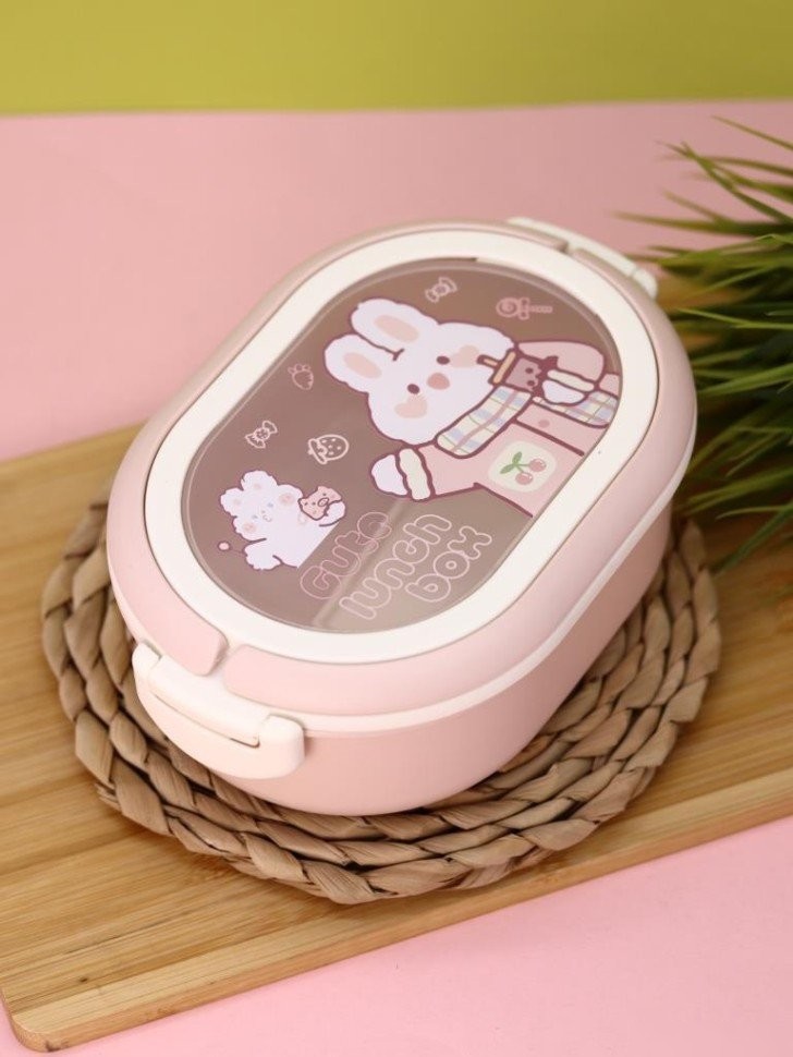 Ланч-бокс ILikeGift Cute bunny 6448 (pink)