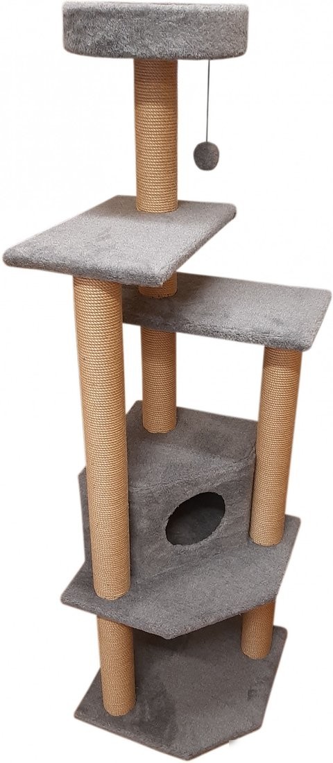 Комплекс Cat House Торнадо джут (серый)