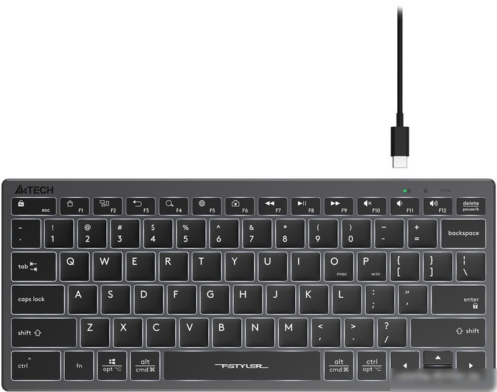 Клавиатура A4Tech Fstyler FX61 (серый/черный)