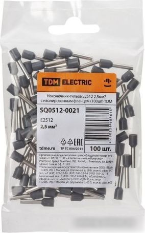Наконечник-гильза для кабеля TDM Electric SQ0512-0021 (100 шт)