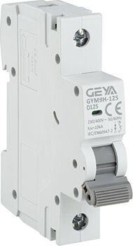 Выключатель автоматический GEYA GYM9H-125-1P-125D 1P 125A D 10kA 1M GYM9H1251P125D