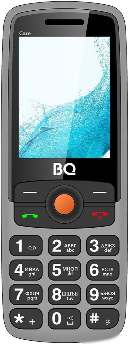 Кнопочный телефон BQ 2459 Care (серый)