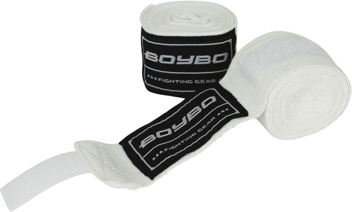 Бинт боксерский BoyBo Хлопок 4.5 м (белый)