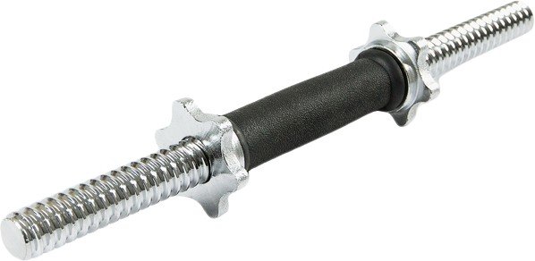 Гриф гантельный Atlas Sport 25x350 мм 1.35 кг (полнотелый, с резиновой ручкой)