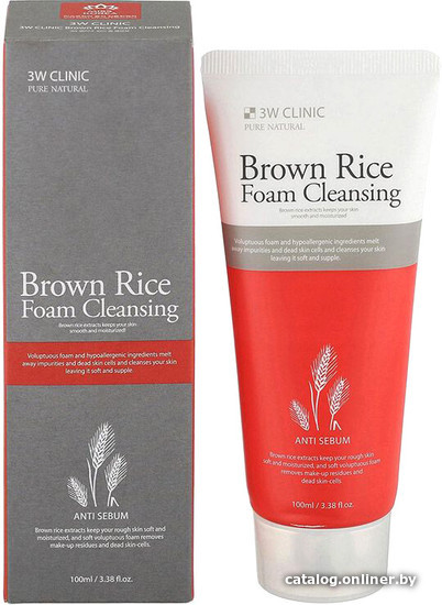 3W Clinic Пенка для умывания Brown Rice Foam Cleansing 100 мл