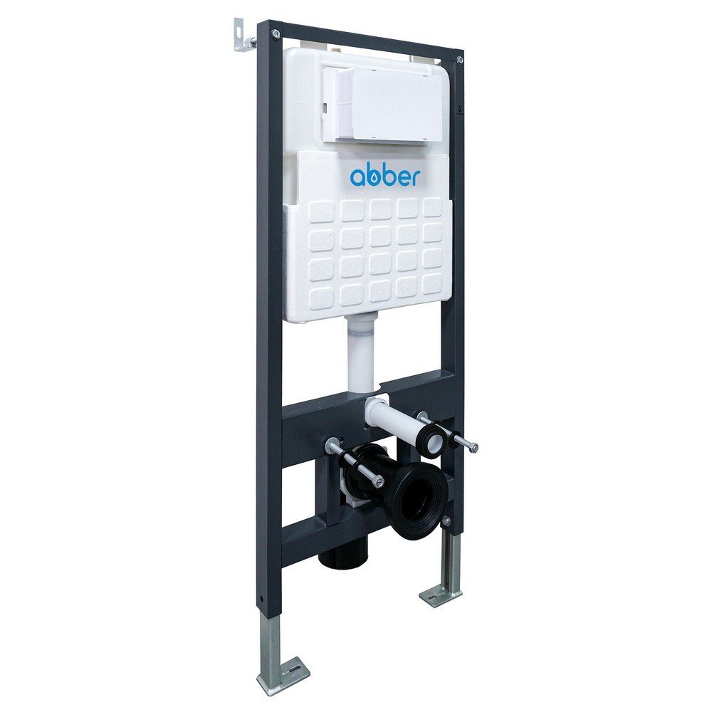 Унитаз подвесной Abber Rechteck AC1201-AC0105-AC0120MB (с кнопкой смыва)