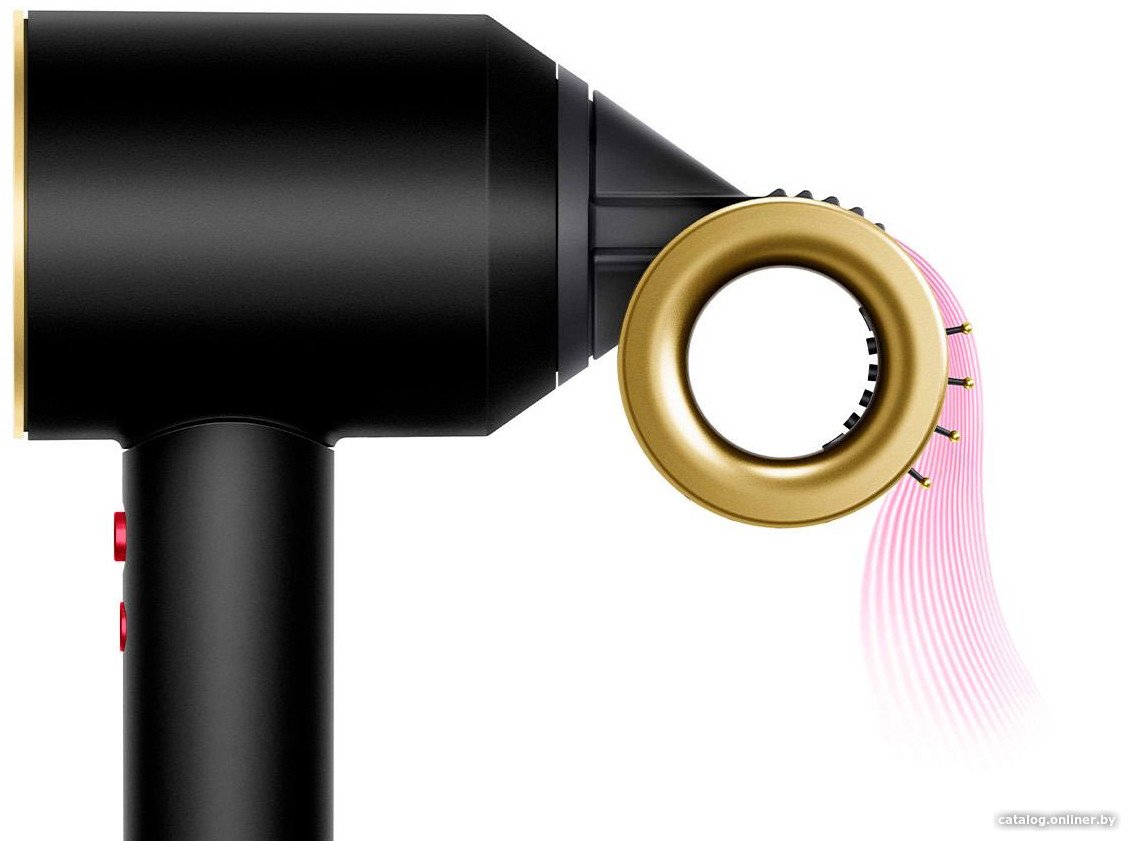 Фен Dyson HD15 Supersonic (с переходником на евровилку, черный оникс/золотистый)