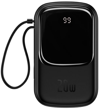 Внешний аккумулятор Baseus Qpow Pro Digital Display Fast Charge 10000mAh 20W (черный)