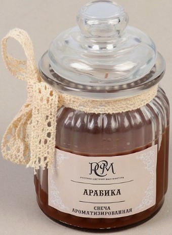 Ароматизированая свеча Русская свечная мануфактура Арабика в банке 3654482