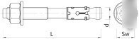 Анкер клиновой Rawlplug RL010010