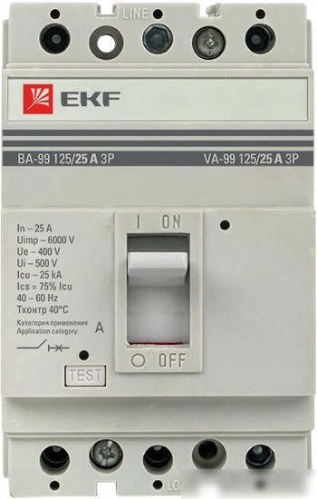 Выключатель автоматический EKF PROxima ВА-99 800/630А 3P 35кА mccb99-800-630