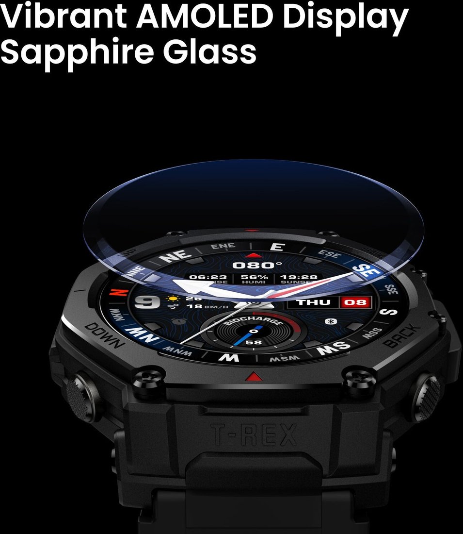 Умные часы Amazfit T-Rex 3 Pro 48 мм (тактический черный)